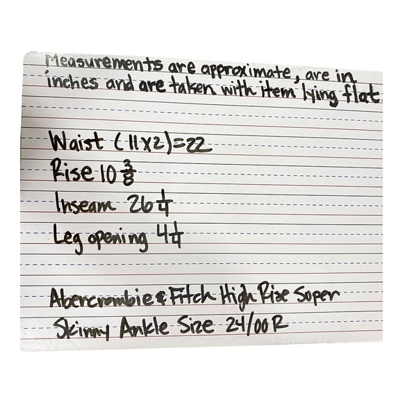 Abercrombie & Fitch Womens Jeans Size 24/00 R Curve Love High Rise Super Skinny - Picture 13 of 13